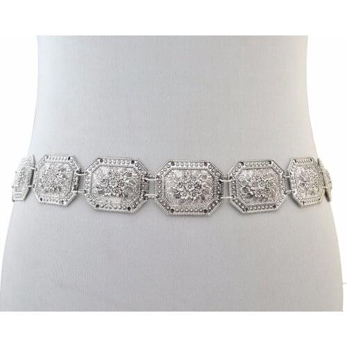 Ethnic Gypsy Silver Color Metal Belt Body Chains Boho Indian Sexy Geometric Belly Dance Waist Chain Turk Tribal Jewelry Gift