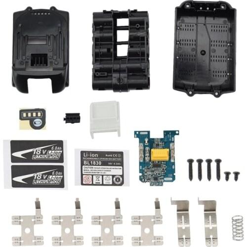 Li-Ion Battery Case Charging Protection Circuit Board Label Box for Makita 18V BL1830 LED Battery Indicator Label