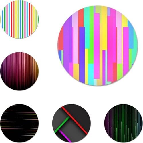 Colored lines Icons Pins Badge Decoration Brooches Metal Badges For Clothes Backpack Decoration 58mm