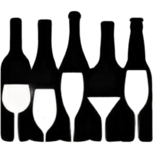 Decor Wood Frame Woman Hand Face Decor Mdf Canvas Painting Pictures Drinks And Glasses Decorative Wooden Table