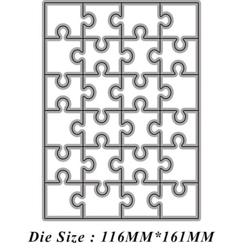 Rectangle Puzzle Metal Cutting Dies Cut Die Mold Card Scrapbooking Paper Craft Knife Mould Blade Punch Stencil