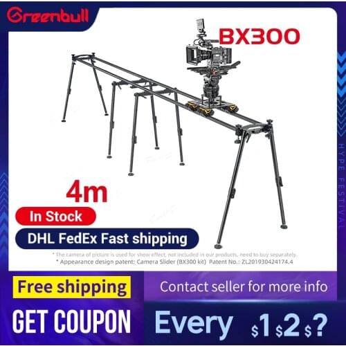 Greenbull BX300 4m Portable Motorized Video Dslr Electronic Camera Track Dolly Slider Dolly&rail 1.6 Meter 70KG