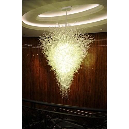 Hot Sale New 2016 Modern Custom Made Italian Style Chandelier White Colored Hand Blown Murano Glass Chandelier