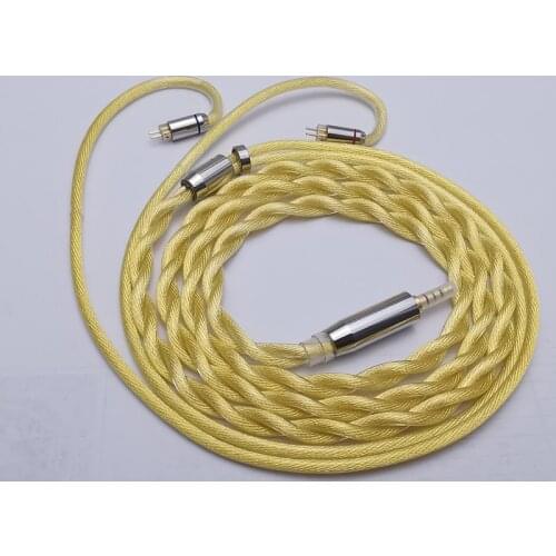 4 cores Copper and silver Mixed earphone LITZ design upgrade cable HIFI balanced line with MMCX/0.78 2PINfor LZ A7 KXXS ZAX MK3