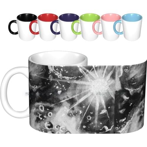 To The Moon And Back Ceramic Mugs Coffee Cups Milk Tea Mug Moon Luna Space Galaxy Astronaut Full Moon Stars Star Galaxy Milky
