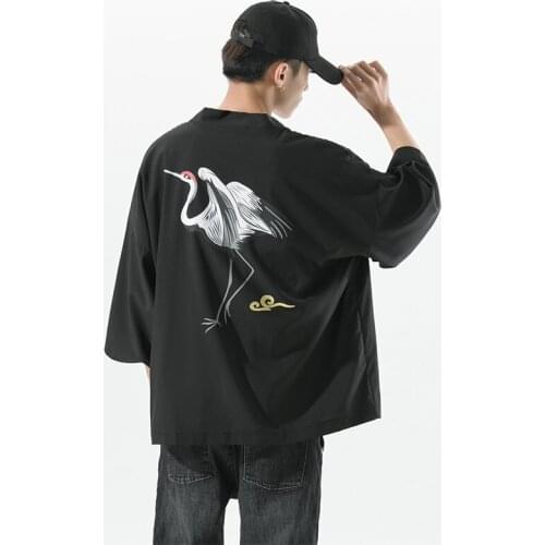 Chinese Style Shirt Kung Fu Clothes Kimono Cardigan Men Traditional Yukata Japanese Samurai Clothing Casual Asian Clothes 30665