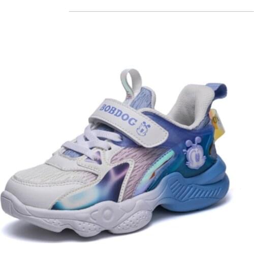 2021 New Spring and Autumn Kids Shoes Girls Running Sneakers Casual Breathable Fashion Pink Platform Light Hiking Shoes