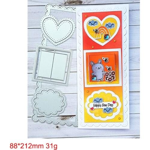 Long Border Love Metal Cutting Dies Diy Scrapbooking Photo Album Decorative Embossing Paper Card Crafts Die 2021