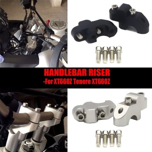 Motorcycle Accessories Handlebar Risers Clamp Mounting Mount Riser CNC Billet Aluminum For YAMAHA XT660Z Tenere XT 660 Z