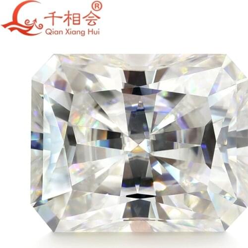 DF GH IJ white color Moissanites radiant cut shpae Sic material loose stone