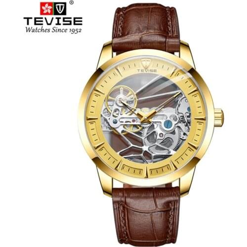 Relogio Masculino TEVISE Skeleton Mens Automatic Mechanical Watches Men Military Sport Watch Male Clock Wristwatch 2021 NEW