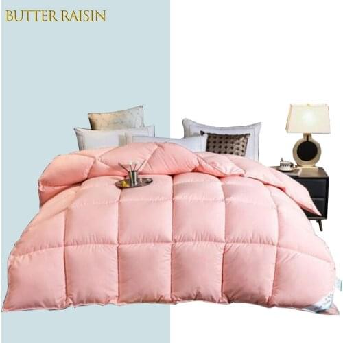 Solid Color Down Duvet Quilt Thickening Warm Winter & Autumn Comforter cotton Cover King Queen Twin Size for Home Hotel Quilts