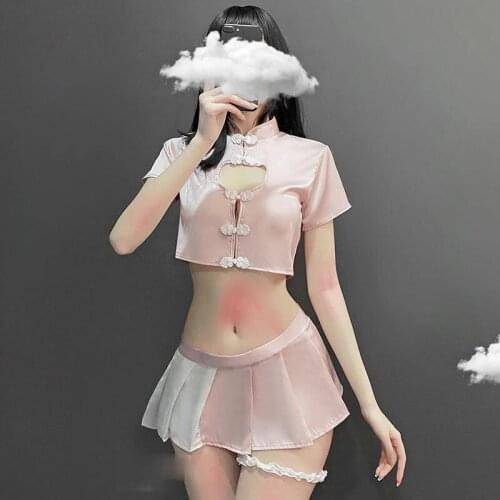 Sexy Hanfu Cosplay Costumes Chinese Ancient Clothing Fairy Princess See Through Underwear Erotic Party Night Club Maid Uniform