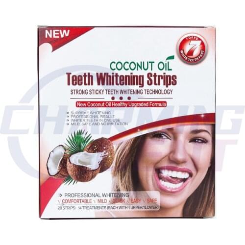 Teeth Whitening Strips Coconut Oil 6% Hydrogen Peroxide Home Use Whitening Kits/Professional Dental Whitening Stips Charming