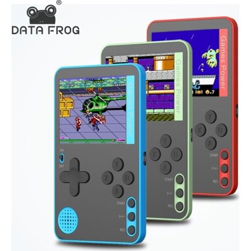 DATA FROG 2.4 inches Portable Handheld Game Console Ultra Thin Retro Mini Game Player with 500 Classical Games for Player