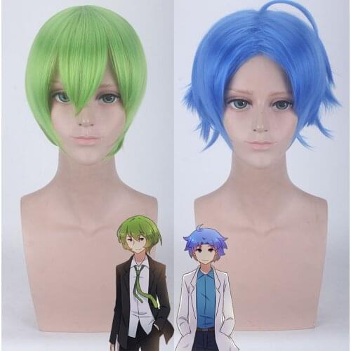 Sapphire Cosplay wig small blue female and small green female sexual female body Short Wigs For Women