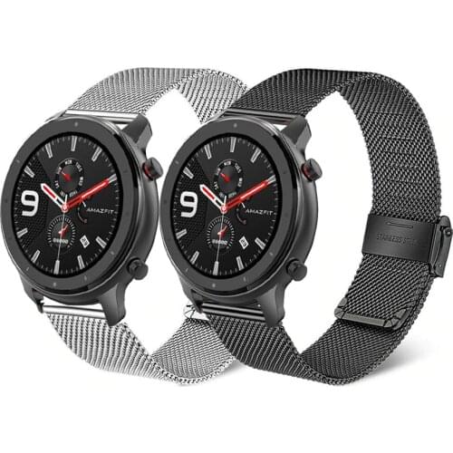 22mm Mesh Straps For Xiaomi Huami GTR 47mm GTR 2 2e Stainless Steel Bracelet Band For Huami Amazfit Pace Stratos 2 3