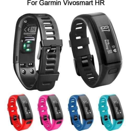 For Garmin Vivosmart Hr Strap Silicone Bracelet Solid Color Watchbands Wristband Soft Wrist Bands