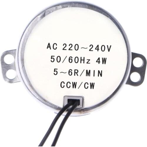 AC Synchronous Motor 220-240V Geared Motor 4W CW/CCW Large Torque 5-6RPM 50/60Hz Permanent Magnet Synchronous Motor Dropshipping