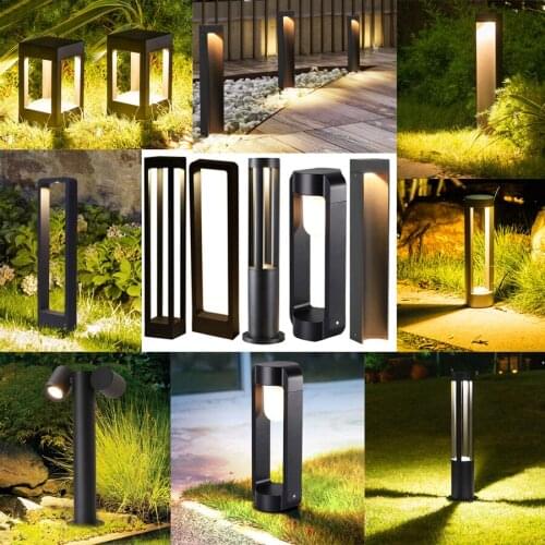 40/60CM LED Garden Pillar Light Outdoor Villa Park Stand Post Lawn Light Patio Fence Courtyard Landscape Pathway Bollard Lights