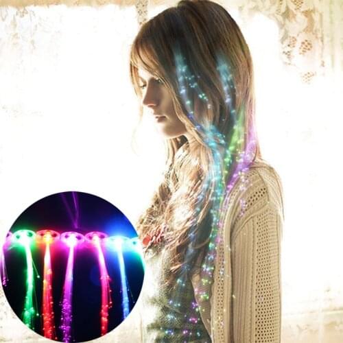 Luminous braid stage shape colorful flashing fiber optic wire fake occurrence day party bar party luminous gift childrens toys