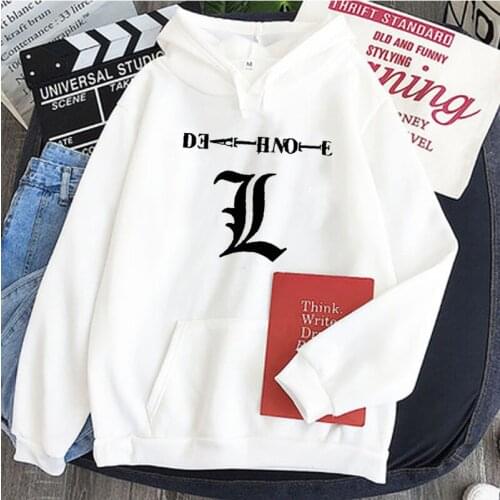 Anime Cartoon Death Note Printing Hoodies Sweatshirts Men Women Pullovers Unisex Long Sleeve Tracksuits Harajuku Clothing