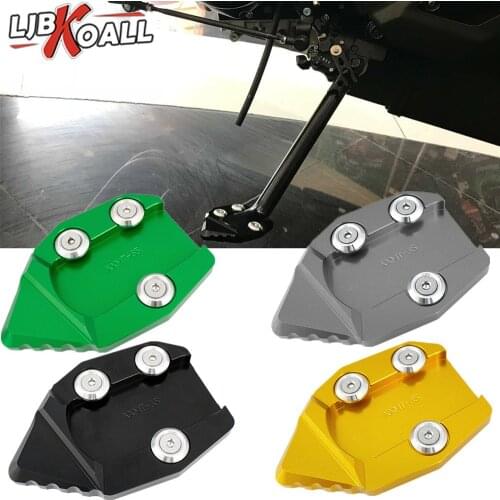 Vulcan S 650 Kickstand Moto Foot Side Stand Extension Pad Support Plate For KAWASAKI VN650 EN650 2021 2020 2019 2018 2017 16 15