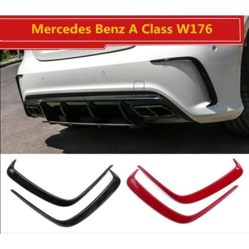 Carbon Fiber & ABS Rear Lip Spoiler Trim Cover For Mercedes Benz A Class W176 A45 A180 A200 A260 2013 14 15 2016 2017 2018