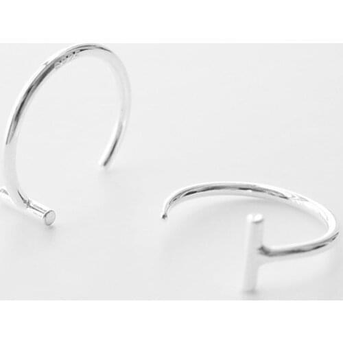 Simple mini 100% 925 Sterling silver Jewelry fashion Hypoallergenic earrings for women gift