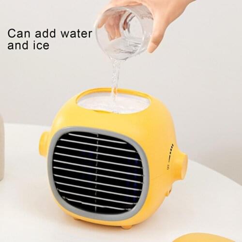 1 Set Air Cooler Fan Easy to Carry Widely Applied Small Size Rechargeable Office Small Fan for Camping