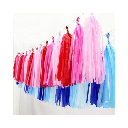 1000pcs/lot Tissue Paper Tassel DIY Party Garland for Baby Shower Decoration Bridal Shower Wedding Bunting Pom Pom lin4187