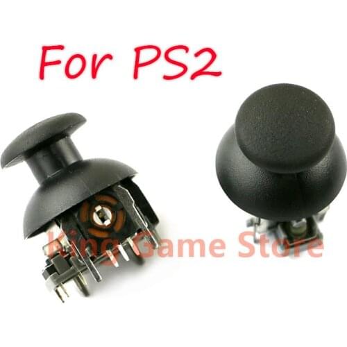 2sets/lot 3D Analog Joystick + 3D Rocker Joystick Cap small hole Mushrooall Replacement for PS2 Controller