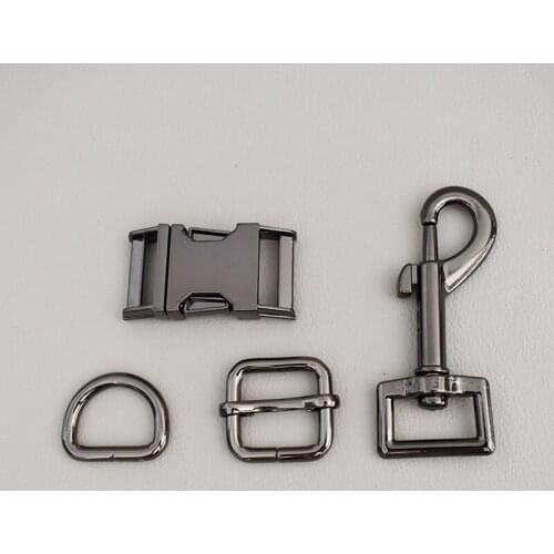20 Suit （Metal Buckle+Adjust Buckle+D Ring+Metal Dog Clasp/Set) Metal Buckle Safety Clasp DIY 20mm Collar Sewing Accessories