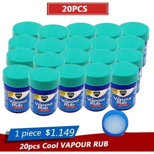 20PCS Vapour Rub White Cooling Balm Ointment For Anti Mosquito Headache Toothache Stomachache Dizziness Essential Oil Tiger Balm