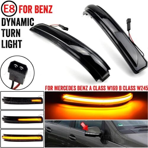 2008-2012 For Mercedes Benz A B Class W169 A160 W245 Facelift LED Dynamic Side Mirror Turn Signal Light Sequential Lamps