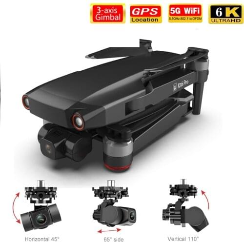 2021New L106 Pro RC drone 4K HD dual camera GPS WiFi FPV two-axis PTZ brushless motor professional aerial drone PK F11 drone