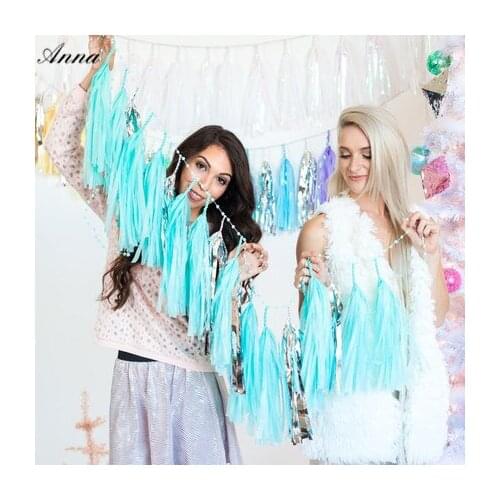 5pcs/lot Tissue Paper Tassel Garland Diy Wedding Decoration Paper Flower Decorations Birthdays Party Decorations Event Gift Pack