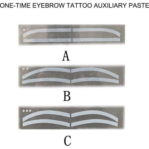 6 Pair Disposable Eyebrow Tattoo Shaping Auxiliary Sticker Templates Eyebrow Stencil 789