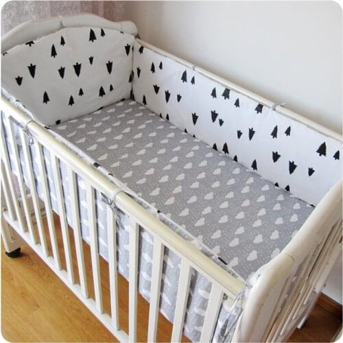 6PCS cot babies baby bedding Baby Product protetor de berco Breathable Crib Protector bedclothes (4bumper+sheet+pillow cover)