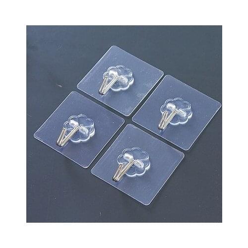 A2450 powerful transparent magic traceless hooks nano stick kitchen bathroom tile glass invisible stick Multi-Purpose Hooks