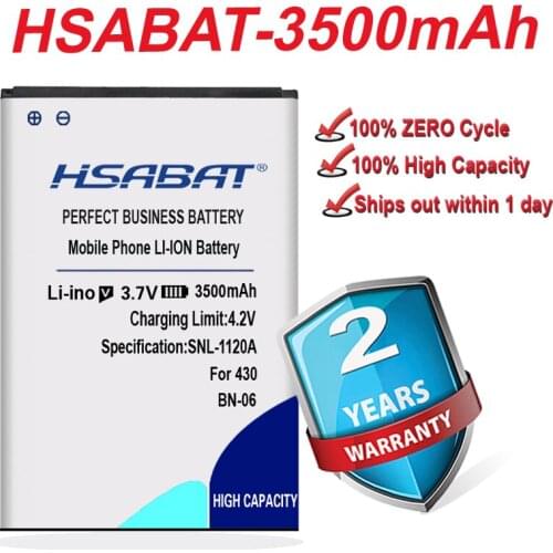 HSABAT 3500mAh Battery for Microsoft Nokia Lumia 430 Lumia430 BN-06 BN06 BN 06