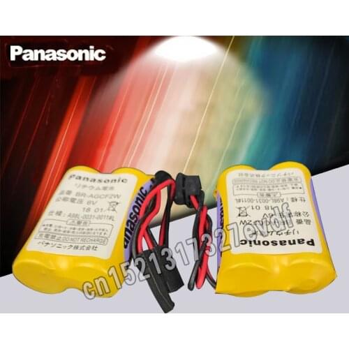 Panasonic 2pcs/lot BR-AGCF2W Lithium 6V 2200mAh PLC battery A98L-0031-0011 A06B-6093-K00 batteries with black plugs connectors