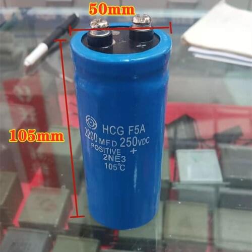 CD13 250VDC 2200MFD/UF aluminum electrolytic capacitor 50MM*105MM