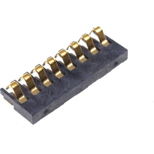 50pcs Surface Mount Spring Battery Connector 8 Pins 2.0 mm pitch Male contact 12V 2.0A SMT Straight Reflow solder RoHS Reach