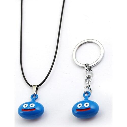 New Game Doragon Quest Keychian Dragon Warrior Blue Slime Key Ring Rape Chain Pendant Men Car Women Toy Gift Jewelry Chaveiro