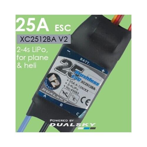 DUALSKY XC2512BA V2, ESC 25A, 2-4s LiPo, for plane & heli