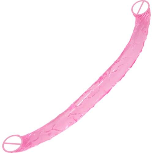 Double Dildo for Couples Vaginal Anal Play Realistic Double Ended Dildo Dual Heads Dong Veined Shaft for Beginners Advanced Uses