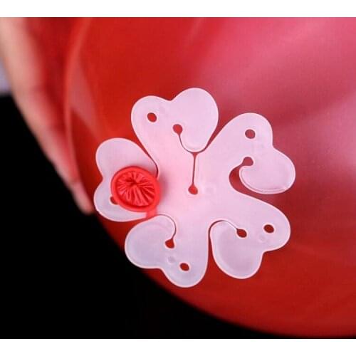 Clip double-deck flower balloons connectors seal holder tie helium tool for Craft Birthday Wedding Party baby shower Decor Wh