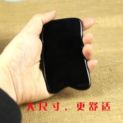 5A quality Natural black buffalo horn scraping plate body scraping massage facial legs and abdomen back detoxification beauty