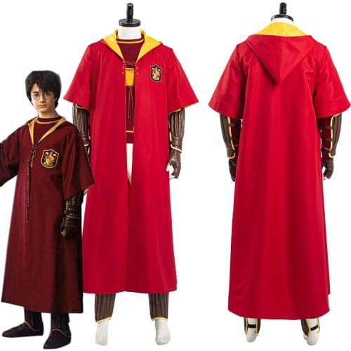 NEW Quidditch Cosplay Costume Red Uniform Robe Suit Halloween Carnival Party Cosplay Outfits Adult Men Women Custom Made